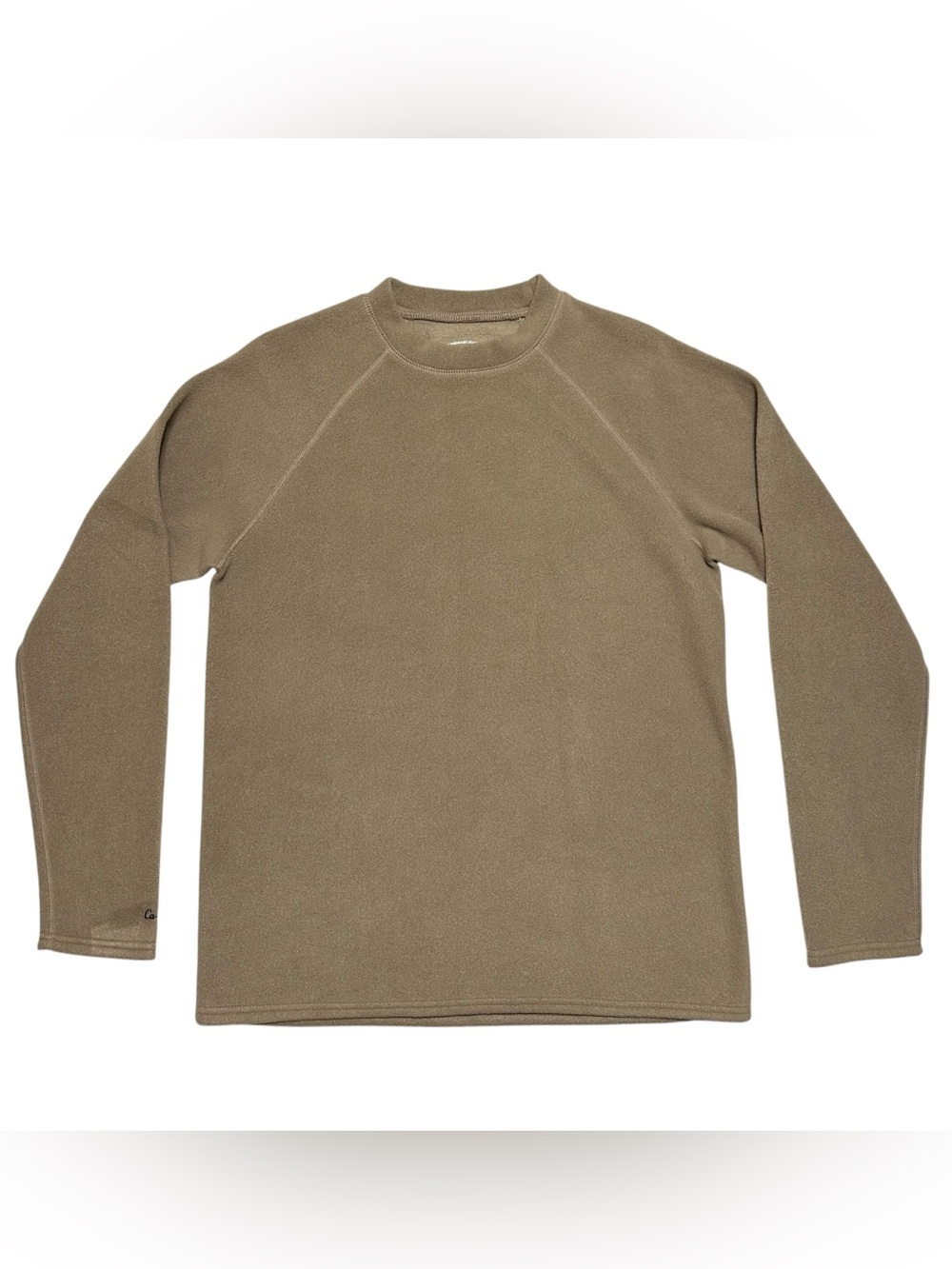 Cabela’s Men’s Fleece Base Layer In Tan/Brown Sz.M Cozy & Warm Winter Outdoors